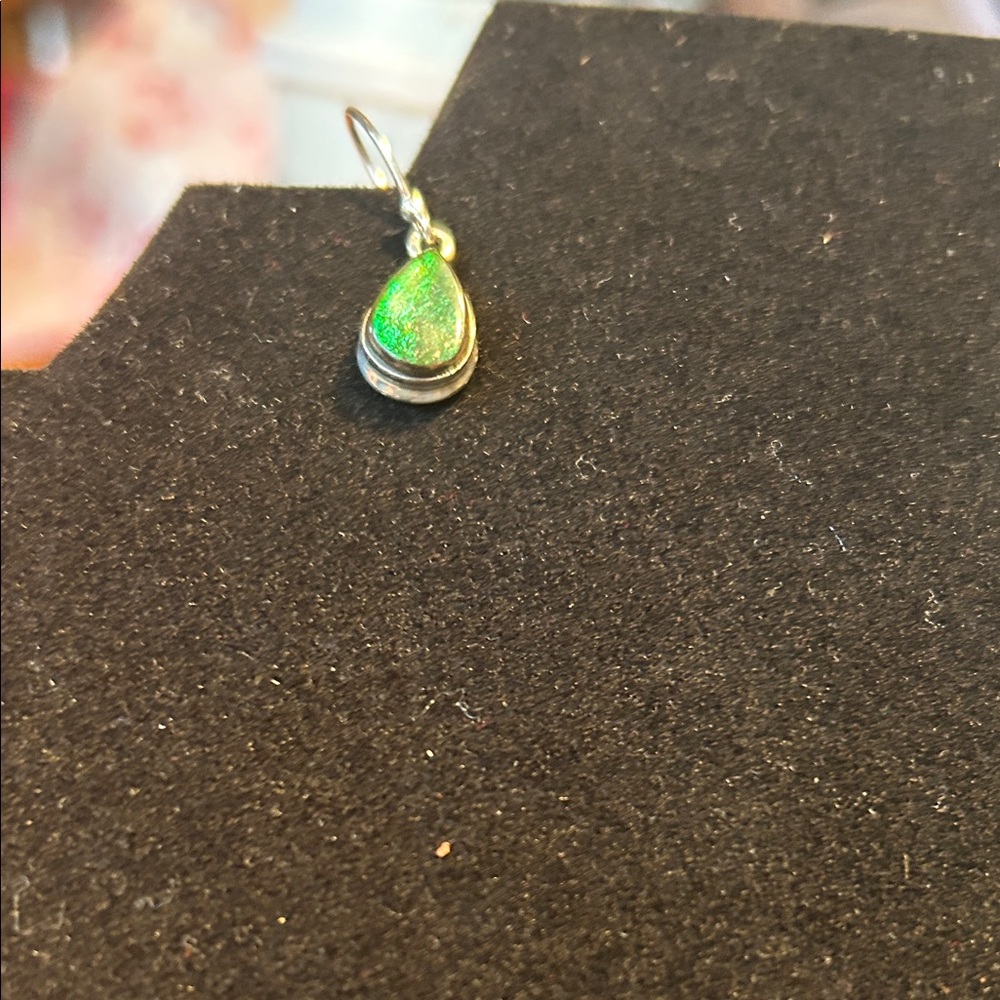 Ammolite Teardrop Earrings - Picture 2 of 3